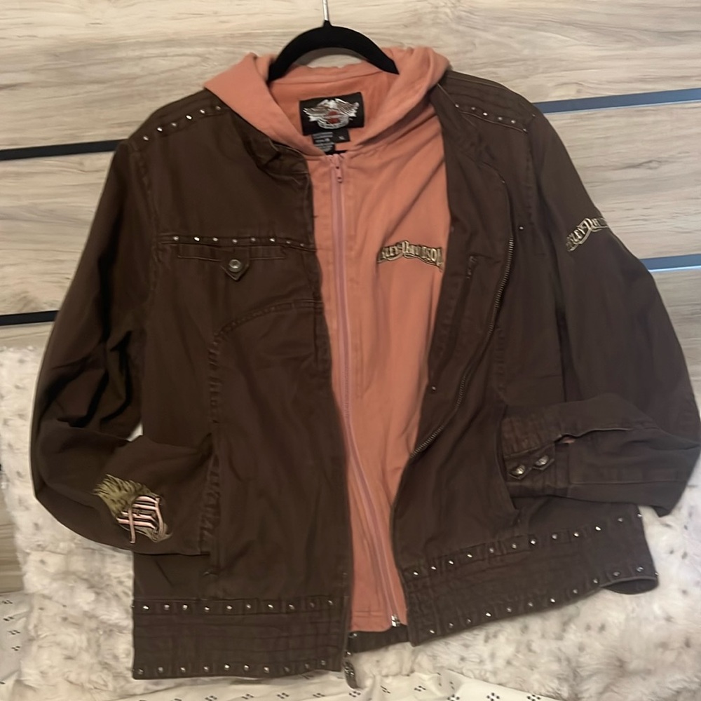 Harley-Davidson lightweight riding jacket with zip out vest liner.
